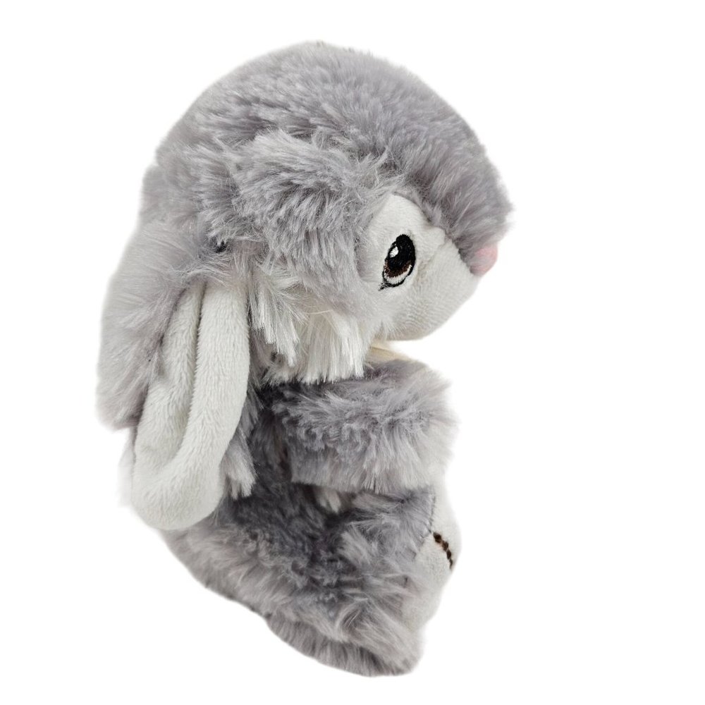 Vintage Dan Dee Bunny Rabbit Gray Fuzzy Soft Stuffed Animal Plush Collector Toy - Picture 3 of 8